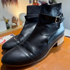 & Other Stories Black Leather Ankle Boots